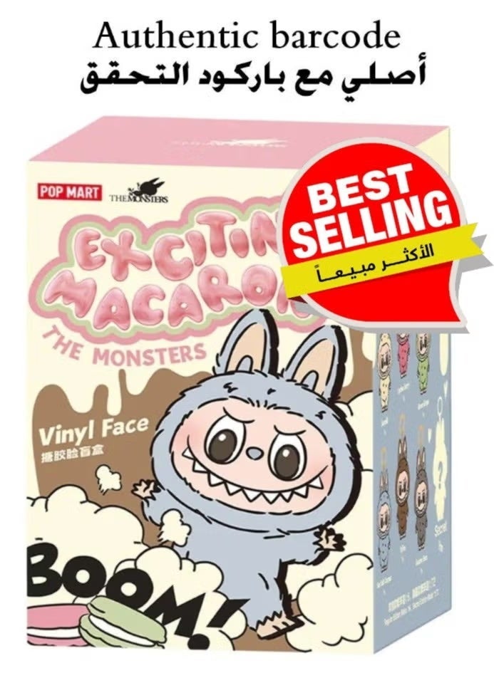 Pop Mart x Momiji 100% Authentic Labubu The Monsters Tasty Macarons Vinyl Plush Pendant Single Blind Box - Image 1